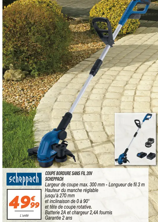 Offre: Coupe bordure sans fil 20v