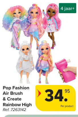 Aanbieding: Pop Fashion Air Brush & Create Rainbow High