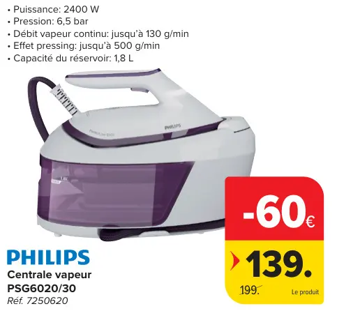 Offre: Centrale vapeur PSG6020/30