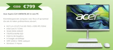 Aanbieding: Acer Aspire C24-AWI5416 All-in-one PC