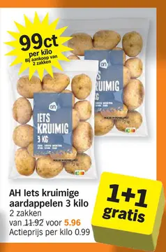 Aanbieding: AH lets kruimige aardappelen