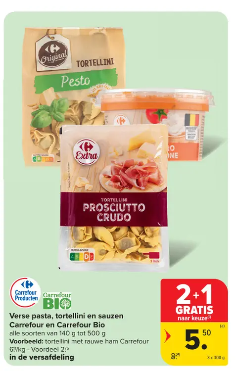 Promotie: Verse pasta, tortellini en sauzen