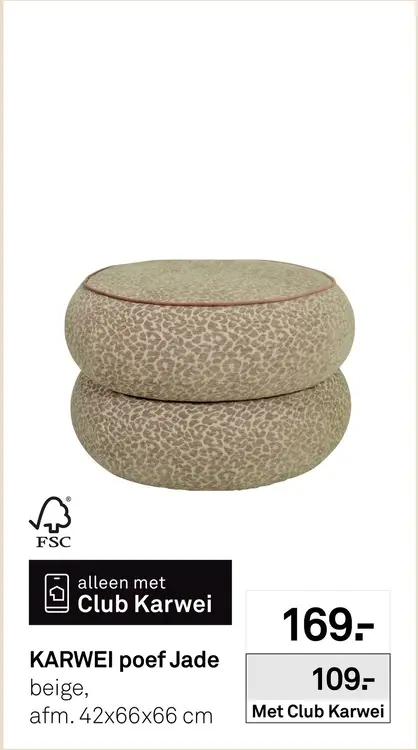 Aanbieding: Poef Jade