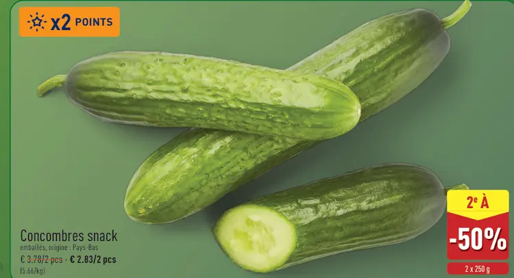 Offre: Concombres snack