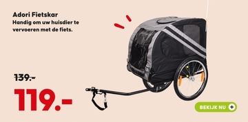 Aanbieding: Adori Fietskar Handig om uw huisdier te vervoeren met de fiets