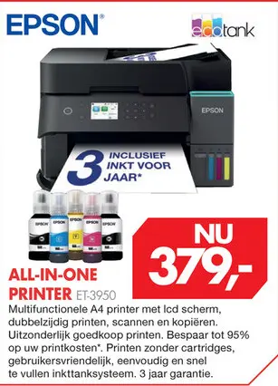Aanbieding: All-in-one printer et-3950