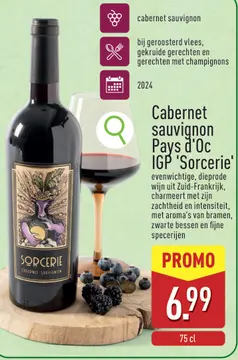 Aanbieding: Cabernet sauvignon Pays d'Oc IGP 'Sorcerie'