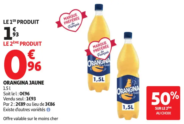 Offre: Orangina jaune