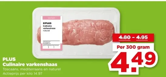 Aanbieding: PLUS Culinaire varkenshaas