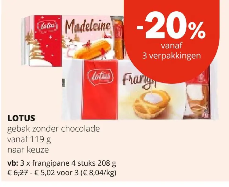 Aanbieding: gebak zonder chocolade