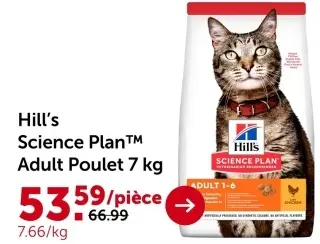 Offre: Hill's Science Plan Adult Poulet