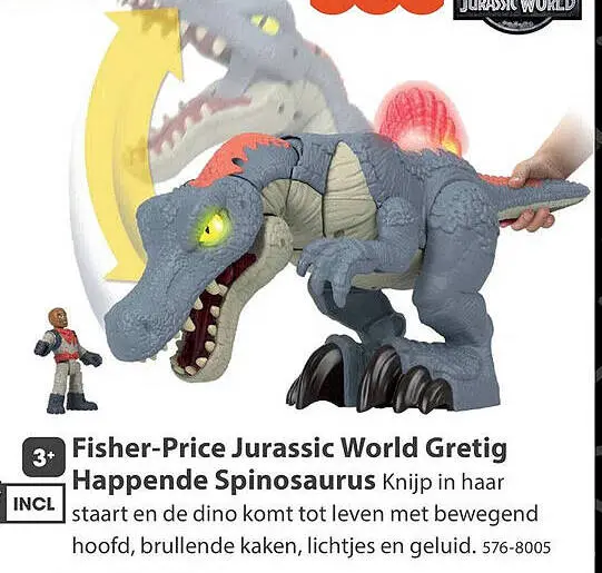 Aanbieding: Fisher-Price Jurassic World Gretig Happende Spinosaurus