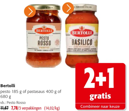Promotie: Pesto of pastasaus