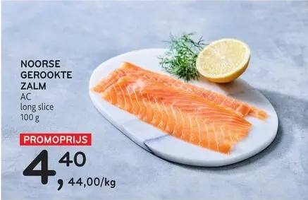 Promotie: Noorse gerookte zalm AC long slice