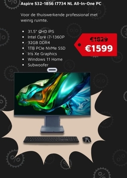 Aanbieding: Aspire S32-1856 17734 NL All-In-One PC