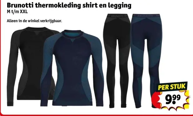 Aanbieding: Brunotti thermokleding shirt en legging