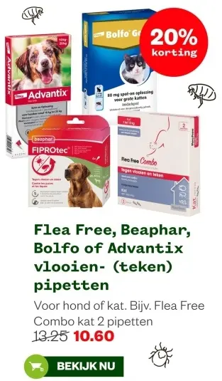 Aanbieding: Vlooien- (teken) pipetten