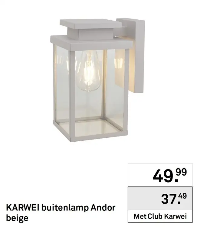 Aanbieding: Buitenlamp Andor beige