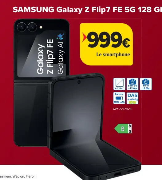 Offre: Galaxy Z Flip7 FE 5G 128 GB