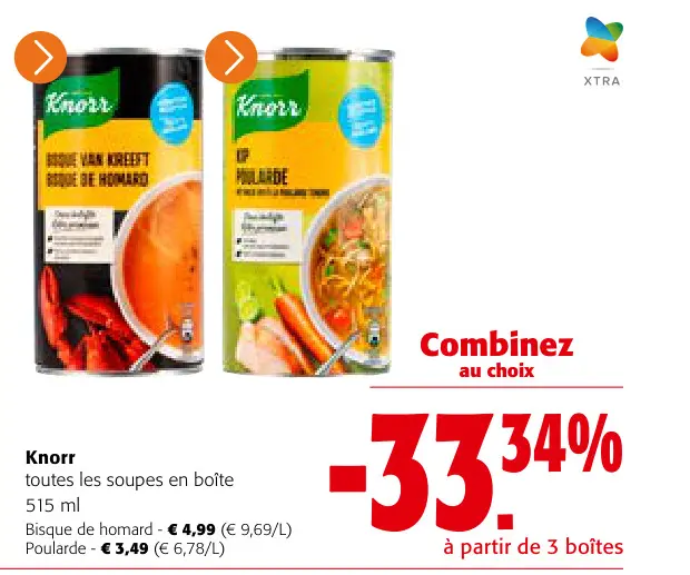 Offre: Knorr toutes les soupes en boîte