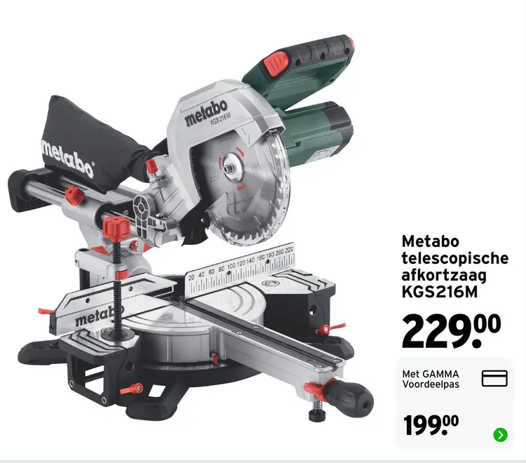 Aanbieding: telescopische afkortzaag KGS216M