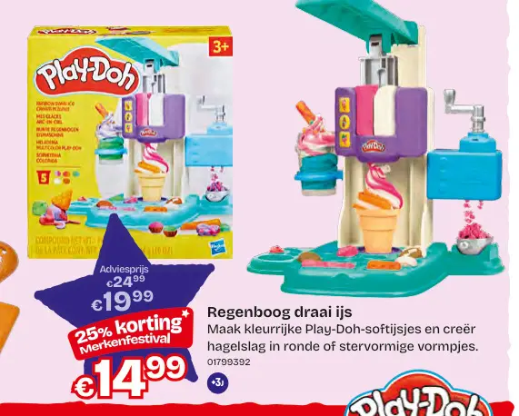 Aanbieding: Regenboog draai ijs