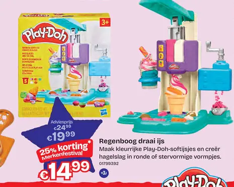 Aanbieding: Regenboog draai ijs