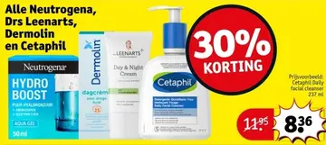 Aanbieding: Alle Neutrogena, Drs Leenarts, Dermolin en Cetaphil