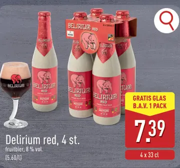 Aanbieding: Delirium red, 4 st.