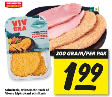 Aanbieding: Vivera kipkrokant schnitzels