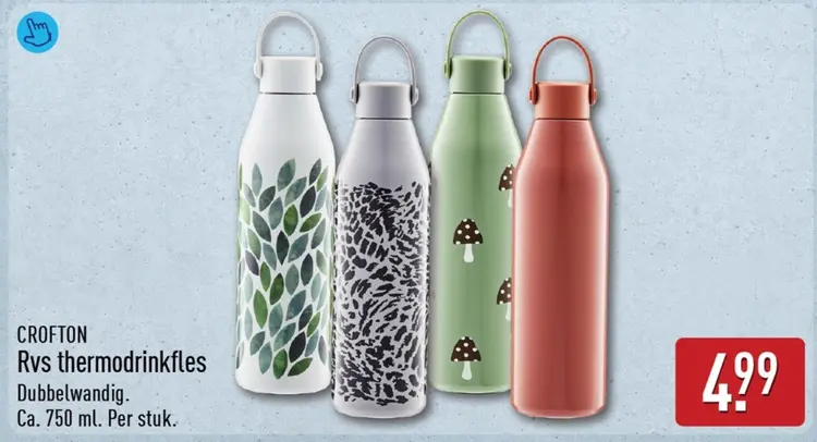Aanbieding: Rvs thermodrinkfles