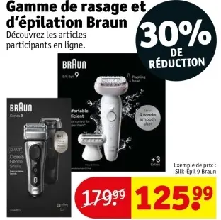 Offre: Gamme de rasage et d'épilation Braun
