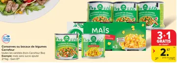 Offre: Conserves ou bocaux de légumes