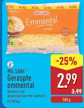Promotie: Geraspte emmental