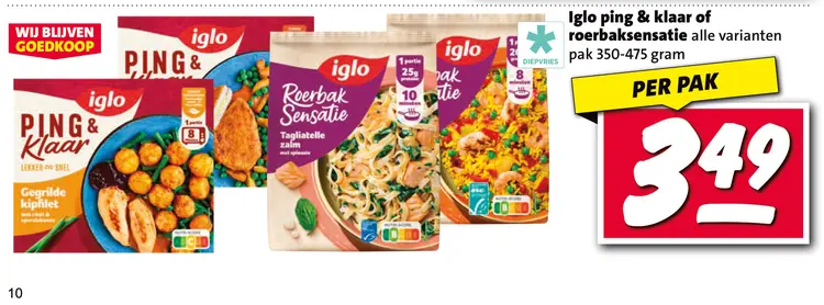 Aanbieding: Iglo ping & klaar of roerbaksensatie