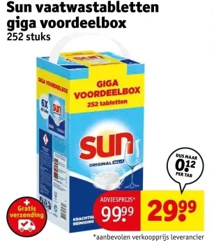 Aanbieding: vaatwastabletten giga voordeelbox