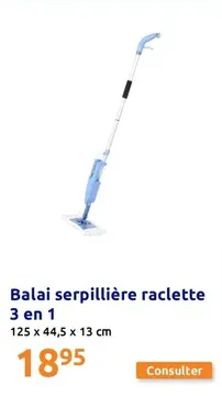 Offre: Balai serpillière raclette 3 en 1