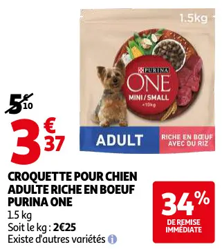 Promotie: Croquette pour chien adulte riche en boeuf