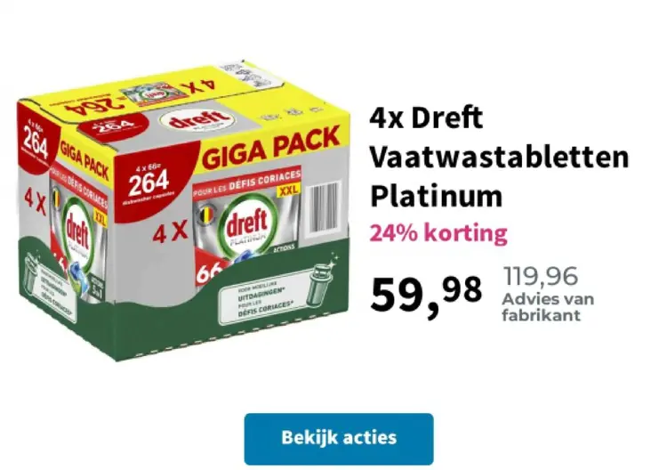 Promotie: Dreft Vaatwastabletten Platinum