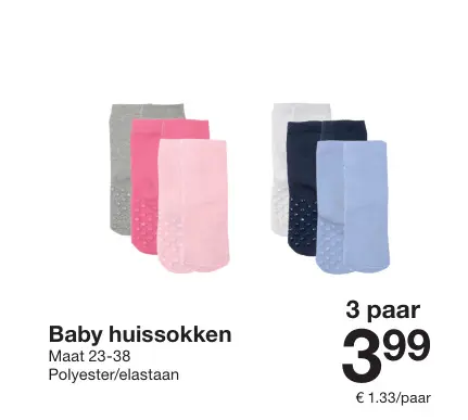 Aanbieding: Baby huissokken