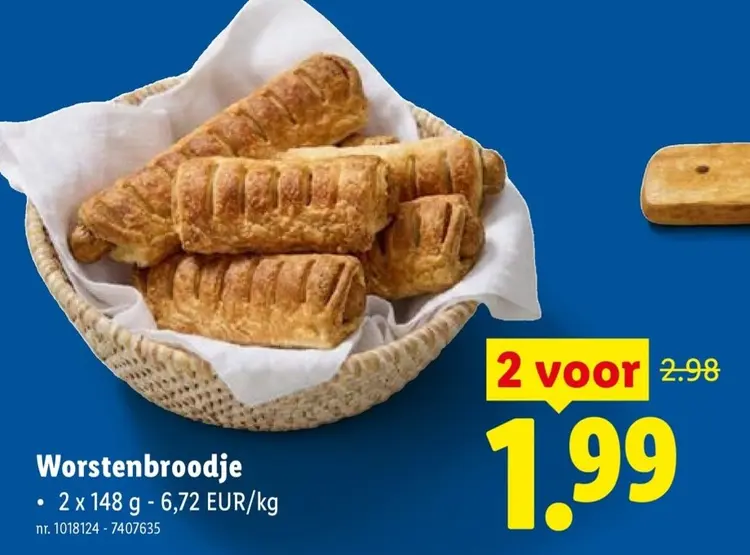 Promotie: Worstenbroodje
