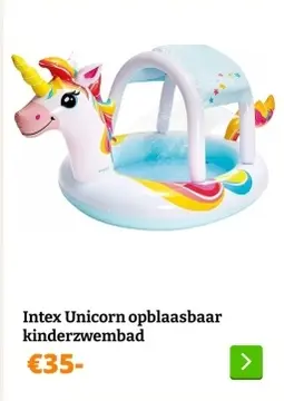 Aanbieding: Intex Unicorn opblaasbaar kinderzwembad