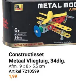 Aanbieding: Constructieset Metaal Vliegtuig