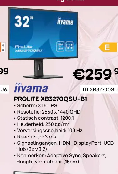 Promotie: Prolite xb3270qsu-b1
