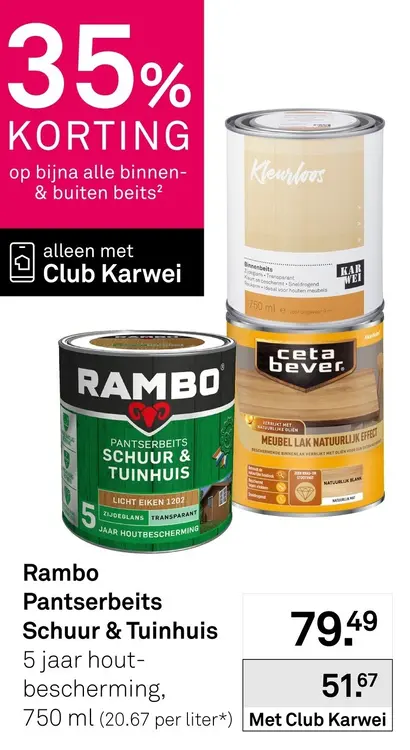 Aanbieding: Bijna alle binnen & buiten beits