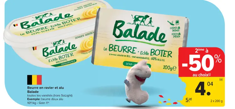 Offre: Beurre en ravier et alu