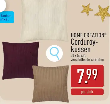 Promotie: Corduroy-kussen