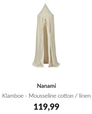 Aanbieding: Klamboe - Mousseline cotton / linen