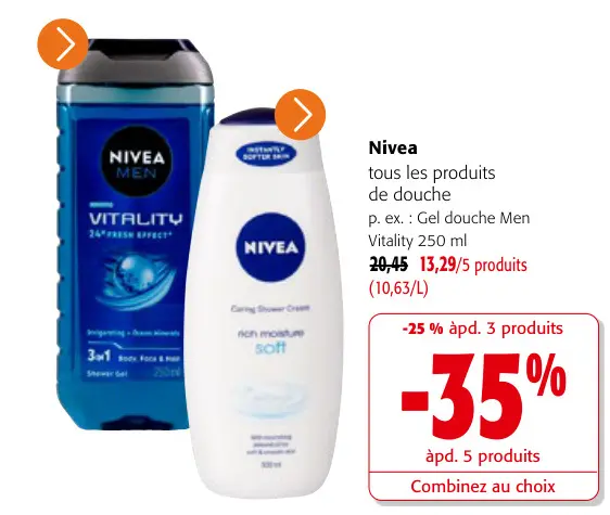 Offre: Tous les produits de douche