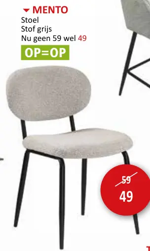 Promotie: Stoel